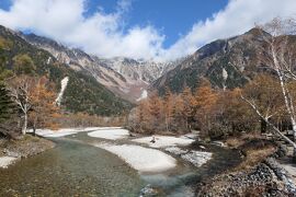 秋の伊豆と信州の優雅な旅♪　Vol.172 ☆上高地：河童橋から穂高連峰♪