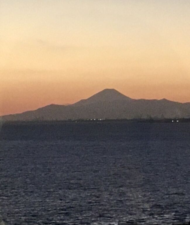 2022年の年明けに、近くのスパリゾートとフレンチレストランを訪問しました。<br />お部屋からは夕焼けに映える富士山が見え、縁起がよいです^_^。