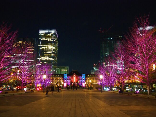 コロナが落ち着いてるし、久しぶりに東京イルミネーションを見に行って来ようかな~!と、22日に旦那が夜勤明けで帰ってくる日に日帰りでと思ってたんですが、旦那が23日に友達とスノーボードに行くというので、<br />じゃあ次の日も家空けても問題ないし、ゆっくり見てくれば、という事で、1泊2日で東京観光してきました。<br /><br />東京へ電車で行くのは約2年ぶりくらいになるかな?<br />なので、私が好きでいつも行ってたところを見てきました<br />丸の内ブライトクリスマスは毎年行ってたのですが、昨年だけ見ることできず...<br />今年のテーマは<br />MARUNOUCHI BRIGHT CHRISTMAS 2021<br />「ハリーポッター」<br />魔法ワールドからの贈り物<br /><br />1日目は久しぶりの東京駅周辺の昼夜散策、人は多かったけど楽しかったです