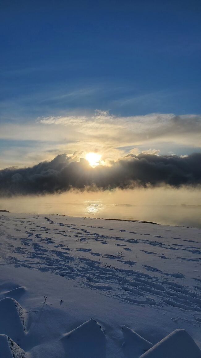 ２０２１　人生初の＊＊ホワイトクリスマス＊＊IN 北海道　VOL.４＜函館の朝の海“けあらし”・五稜郭・函館朝市・旧函館区公会堂＞