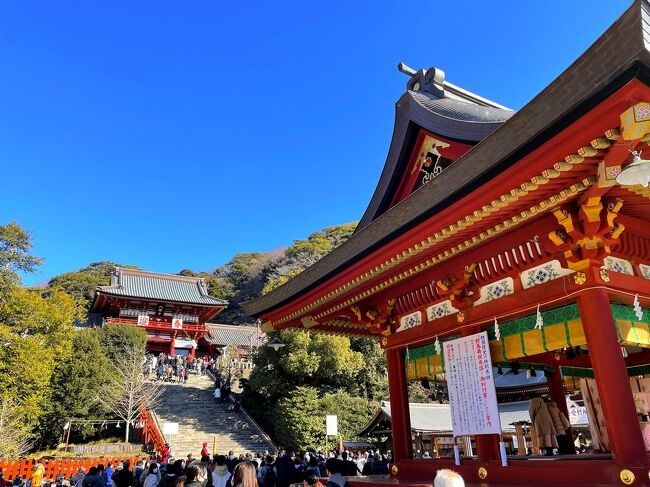 2022年の初は鎌倉で初詣、美味しいランチ・・・買い物・・・ビーチにまったりの日帰り旅