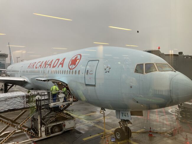 ドイツの空港からカナダまでエアカナダのビジネスクラスを利用して移動しました。<br />所要時間７時間半くらいの飛行機の旅です。