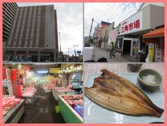 秋の北海道（３）ドーミーインＰＲＥＭＩＵＭ小樽と小樽三角市場のほっけ焼定食