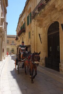 初めてのマルタ 30 (出張のついでに77-1) ガイドさん・車付き観光⑩ 馬車に乗っての観光も可。古都 "イムディーナ" で路地歩き！