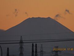 2月24日の夕焼け富士