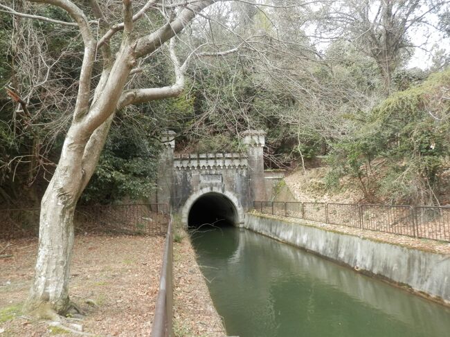 ずっと以前から気になっていた琵琶湖疎水<br />大津駅から京都の南禅寺までおよそ１５キロ<br />疎水沿いにテクテク歩いてきました。<br /><br />琵琶湖疏水とは、今から120年前の明治23(1890)年、水位差を利用して琵琶湖の水を京都に引いた人工水路の呼称です。<br /><br />桜のころ船で遊覧もいいなぁ～と思っていたのですが<br />今回は船じゃなく歩いて楽しむことにしました。<br />思い描く桜咲く風景には残念ながら少し早かったです<br />