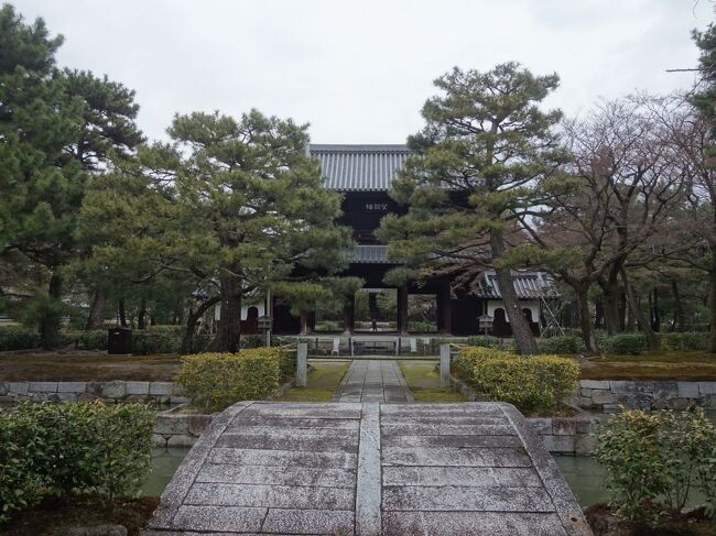 建仁寺。なかをゆっくり散策しました。祇園の喧騒をはなれて，しずかです。