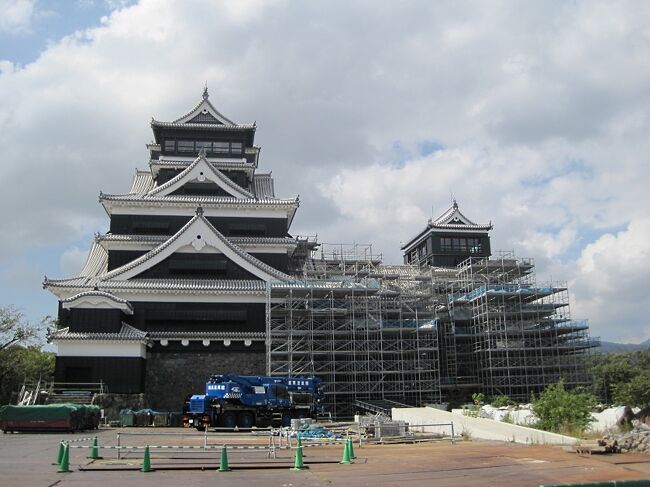 JALのどこかにマイルを利用し、今回は熊本への旅となりました。<br />往路便はコロナをやっつけるアマビエジェットでした。<br /><br />熊本では、地震から復興途中の熊本城を始め、市内全般にわたり観光をしてきました。<br />名物である馬刺しやラーメンも大変美味しかったです。<br /><br />個人的な感想ですが、熊本城は市内のどこからも見え、市民の礎的存在であり、象徴でもあるように感じました。<br />あれほどの大地震に耐え、踏ん張り通した城の姿は、熊本市民の復興精神にも、熱い血となって影響していると思いました。<br /><br />1泊2日の短い旅でしたが、心に感じる、心が踊る、心に染みる、とても楽しい旅でした。