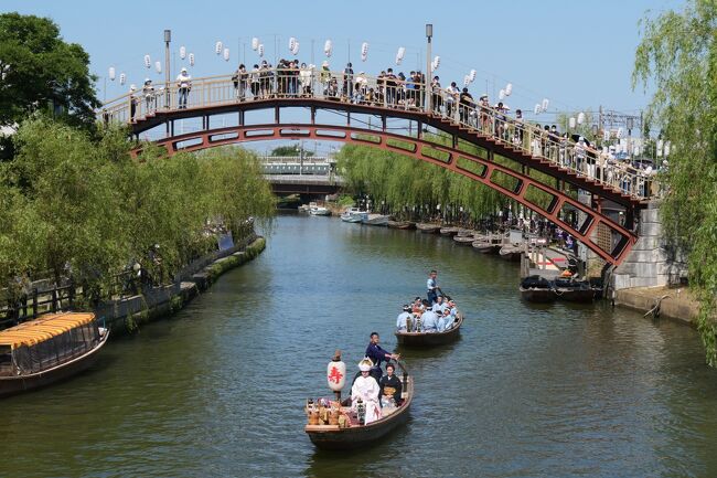 毎年この時期、水郷潮来ではあやめ祭りが開催されます。<br />コロナ禍で中止になったりしていましたが、今年は開催されました。<br />メインイベントの「嫁入り舟」には多くの観光客がお祝いの拍手をしていました。<br /><br />動画　２０２２年　あやめ祭り<br />https://www.youtube.com/watch?v=BMjWAsKAQO8