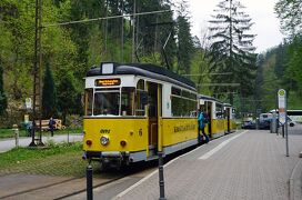 ドイツ鉄道の旅（その１２ 東ドイツ時代の路面電車、ゴータカーが現役で活躍するキルニッツ渓谷鉄道に乗車）
