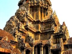 旅の空 @ カンボジア・シェムリアップ　「アンコール・ワット遺跡群　アンコール･ワット（Angkor Wat）中央祠堂から眺める周辺の空
