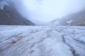 カナディアンロッキーで消滅危機の氷河を歩く (Icewalk on retreating Athabasca Glacier)