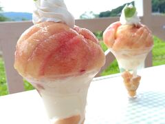 福島に夏が来た お楽しみの桃パフェ食べにドライブ