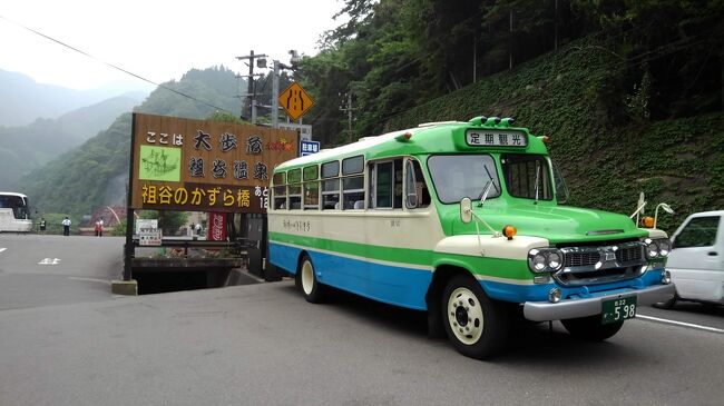 徳島二日目。本日は旅のメインである「小便小僧」に会いにいく。<br />なんたって秘境なので、一日ツアーに参加です。<br />見て！このかわいいボンネットバス。<br />阿波池田駅を出発し、平家屋敷→郷土料理→かずら橋→小便小僧→道の駅大歩危→大歩危峡観光遊覧船　とめぐっていきます。<br /><br />こちらの四国交通のみどりのバス、<br />2021年11月で引退となりました。<br />老朽化、コロナ禍も影響あったのかなぁ。<br />2018年に秘境まで連れていってくれてありがとう。<br />わたしの得意な思い出さんぽ、行き先「小便小僧」の回は、このみどりのかわいいボンネットバスに乗って旅します。<br />