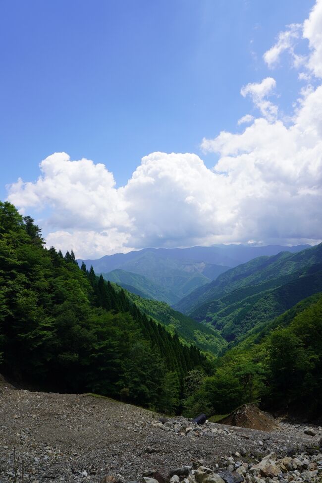 行者還トンネル東口から大峯奥駈道で弥山まで