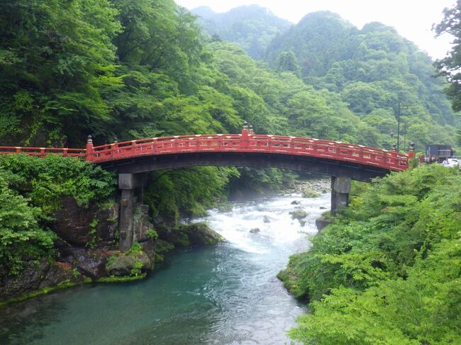 7月22日<br />県民割の旅は「大谷寺 大谷観音」から始まりました。拝観料500円でした。千手観音は拝観料を払わないと見ることができないので入りましたが、堂内は撮影禁止で、見るだけなら一瞬なのでちょっと高いかなと思いました。宝物館では出川さんのTV番組が放映されていて、テレビだとバラエティでも撮影させていたので「なんだかなぁ」という感じでした。庭園をさっとみて帰りました。<br /><br />「大谷寺 大谷観音」のすぐ近くに「大谷平和観音」がありました。大谷石の採石場の後に世界平和を祈念して平和観音が刻まれたそうです。目を引く大きな観音様でした。こちらは公園にもなっていて無料で見学でき写真撮影もできました。<br /><br />「大谷寺 大谷観音」のすぐ近くに「大谷資料館」がありました。駐車場は無料でした。入場料は800円でした。坑内に降りると、とても涼しいし、採掘の歴史も感じられるし、とても幻想的で、見応えもあったので良かったです。<br /><br />日光に入り、まずは「補陀洛本舗 本店」に行き、「ゆばむすび」450円をいただきました。包みの中には、おこわを湯葉で巻いたおむすび2個が入っていました。湯葉が巻いてあるむすびは新感覚でしたが、おこわの味がちょっと濃かった気もしました。付け合わせのたまり漬けも含めてお茶に合う味でした。<br /><br />「日光甚五郎煎餅本舗 石田屋」で、「日光甚五郎煎餅（18枚入り）」594円を購入しました。味はソフトサラダとラスクの間のような感じで、バターの香りがしました。煎餅としては新感覚で、味も悪くないし、値段も手ごろなのでバラマキ土産にちょうどいいと思いました。<br /><br />「日光甚五郎煎餅本舗 石田屋」から歩いて15分ほどで日光橋につきました。日光橋から「神橋」が綺麗に見えました。「神橋」は大谷川に架かる赤い橋で、見るだけなら無料でした。300円払えば渡ることもできるみたいでした。<br /><br />「神橋」のそばの世界遺産の石碑から石段を上り、勝道上人像を越えると「日光山輪王寺」に到着しました。参拝だけなら無料でした。千手観音、阿弥陀如来、馬頭観音の三仏が祀られている総本堂の三仏堂には拝観料400円で入れますが、堂内は撮影禁止でした。<br /><br />東武日光駅の近くの「さかえや」に行きました。「揚げゆばまんじゅう」220円を購入し、その場でいただきました。「揚げゆばまんじゅう」はそとはパリパリで中にあんこが入っていました。揚げゆばに塩がついていて、その塩がインパクトになっていて美味しかったです。<br /><br />県民割の地域限定クーポンが使えるということで道の駅「日光街道ニコニコ本陣」に行ってみました。野菜もお土産も品揃えはなかなか良かったです。「栃木発スタミナ焼のたれ」432円と、「日光甚五郎煎餅」が本店と同じ値段で売っていたのでクーポンを使って買いました。<br /><br />日光では「ホテル カジュアルユーロ」に宿泊しました。一泊二食付きで22000円のところ、県民割で1万円引き、さらにクーポンを4000円ぶんもらいました。部屋にはかけ流しの温泉が付いていて、お湯は無色無臭で更湯に近かったですが、塩素臭さもなくスベスベしていて気持ちよかったです。夕食はバイキングで、1番美味しかったのは日光湯葉と豆腐のムースでした。ご飯に載せて湯葉丼を作るのも美味しかったです。エスニックカレーに釜炊き生姜と日光のたまり漬けを付け合わせにして食べるのも美味しかったです。チャーハンも美味しかったです。デザートまで含めてお腹いっぱいいただきました。<br /><br />7月23日<br />朝食もバイキングでした。焼き魚に加えて、納豆や温泉卵もあったので、釜炊き生姜と日光のたまり漬けを付けて和定食にしていただきました。朝からお腹いっぱいいただきました。<br /><br />「いろは坂」を上って「華厳の滝」を目指しました。土曜日の午前中でしたが道は空いていました。観光バスがけっこう走っていて、バスの後ろはけっこう車が続き、サーキットのようになっていました。バスはカーブを曲がるとき、大きく車線をはみ出すのでバスを追い越すときには注意が必要だと思いました。<br /><br />「いろは坂」を登り切り、「華厳滝」に到着しました。第2駐車場は320円でした。駐車場のすぐ近く展望台がありそこから滝を見ることができました。エレベーターで下まで降りることができるようですが、小学生の団体も多かったですし、上からでも十分綺麗に見ることができました。<br /><br />「竜頭ノ滝」から15分ほどで「戦場ヶ原展望台」に着きました。まずは車道沿いの展望台から戦場ヶ原を眺めましたが、赤沼からハイキングコースを歩いてみることにしました。<br /><br />赤沼駐車場に車を停めると、「赤沼自然情報センター」がありました。ここで、遊歩道のルートの確認や、熊の出没情報、バスの時刻表など、事前情報をたくさん得ることができたので、散策に入る前に必ず立ち寄るべきだと思いました。<br /><br />展望台から戦場ヶ原を眺めるより、赤沼からの遊歩道を歩いた方が遥かに良かったです。湯ノ湖まで歩こうと張り切って出発しましたが、残念ながら木道の工事中で通行止めで途中で引き換えしました。引き返し地点付近には「ホザキシモツケ」というピンク色の花が綺麗に咲いていました。<br /><br />湯ノ湖の無料駐車場に停めて湯滝を見に行きました。それだと滝上から滝下まで400メートルほどのアップダウンを往復しないとならないので、滝下の有料駐車場に停めれば良かったです。岩肌を轟音とともに流れ落ちる滝は迫力もあり、とても綺麗でした。<br /><br />