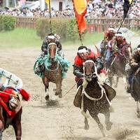 迫力満点の相馬野馬追