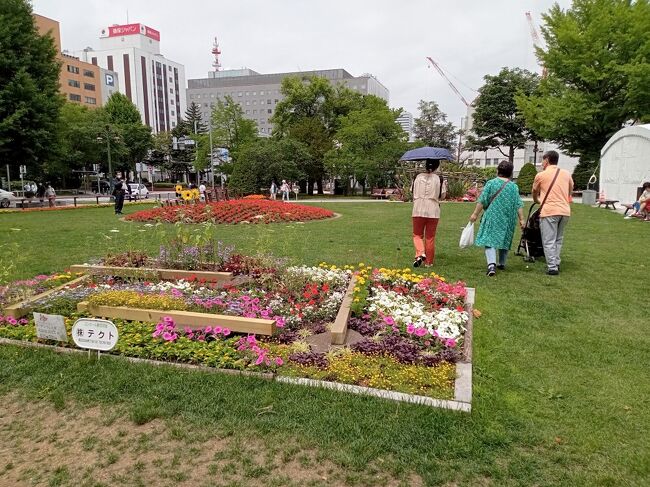 コロナ禍で、ほとんどのイベントが中止になっていましたが、札幌では屋外のイベントから徐々に緩和されてきました。久々に開催の花フェスタもそうです。大通公園で花を愛ずる小旅行です。