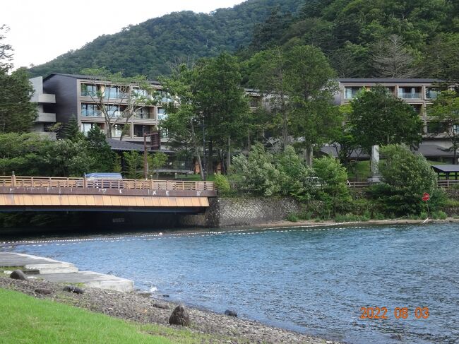 あまりの暑さにバテバテの86歳母。「近距離で涼しいところに行きましょう!」ということで、母、夫、息子と4人、リッツ日光初滞在してまいりました。<br />こちらのホテルが開業した時から、夫は「いつ行く?」と行く気満々だったのですが、私、いろは坂が大の苦手。あの高さとカーブが、夢に出てきてうなされるほど怖い。それで躊躇しているうちに2年経ってしまい、やっと今回行くことが出来ました。結果、大満足のプチ旅でした。