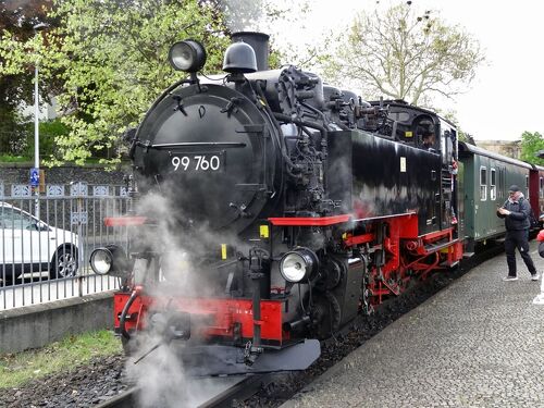 鉄道　愛称板　準急「するが」　静ヌマ　サボホーロー　SURUGA ドイツ鉄道の旅（その14 快速列車で行くツィッタウ 蒸気機関車