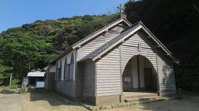 五島列島４　久賀島　世界遺産の旧五輪教会と小さな集落
