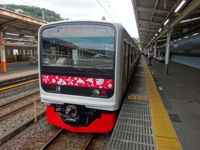 ふと、夏休みが来る前に出かけようと思った伊豆半島。考えてみれば、そこにはまともに出かけたことがあまりありません。<br /><br />ということで、熱海駅までやってきました。<br />ここから伊東線・伊豆急行線と進むのですが、これらの路線も乗る機会がなくて、伊東線は昨年何十年ぶりに片道だけ乗りましたが、伊豆急行線に至っては、30年ぐらい前に伊豆急下田→伊東に向かって片道乗っただけです。ほとんど記憶に残っていません。<br /><br />唯一記憶にあるのは、その時「リゾート21」の展望席に乗ったということ。今回もそれにしようかと思ったのですが、今はコロナの影響で、展望席の前の方には乗車することができません。まあ、海に向いた席に座って景色を眺めるのもいいのですが･･･<br /><br />次の候補として、今年４月に走り始めた「アロハ電車」に目を付けました。もともと千葉地区を走っていた電車なので目新しくもないのですが、この区間では目新しいと思いまして。<br />ＨＰに運用が公表されているので、今回はその電車から逆算して行程をたてたのでした。<br /><br />これに乗って、熱海から伊豆急下田まで通しで行ってみました。<br /><br />