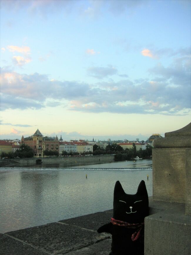 くろねこツーリストのしるくんが2008年の夏休みに行った、チェコを8日間で満喫するツアー。<br />プラハ滞在1日目は、ホテルの立地を生かして早朝お散歩へ。<br />観光はプラハ城、カレル橋など一般的なところをまわった後、「プラハを深く知るこだわりの見どころ」ということでユダヤ人街をじっくり観光しました。ちょこっとフリータイムがあったので、グランドカフェオリエントで一休み。夜ごはんはクルーズしながら、夜景と食事を楽しみました。<br /><br />くろねこツーリストは、おもにアールヌーボー建物を見にヨーロッパをウロウロしてま～す。添乗員のしるくんが案内するタビを楽しんでね♪<br /><br />【日程】<br />8月10日　成田空港から直行便でウィーンへ行き、ウィーン泊<br />8月11日　テルチ、チェスケー・ブジェヨビツェをまわりチェスキー・クルムロフへ<br />8月12日　チェスキー・クルムロフの街歩き<br />8月13日　ホラショヴィツェとフルボカー城によってプラハへ<br />8月14日　プラハの街歩きでユダヤ人街をじっくり観光<br />8月15日　ちょっと郊外に行ったり、市民会館でコンサートを楽しんだり<br />8月16日　早朝のプラハをお散歩した後、プラハ空港発ウィーン経由<br />8月17日　成田空港着