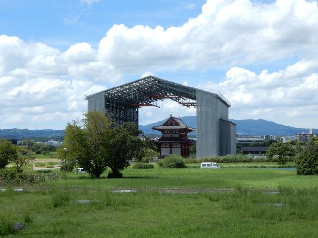 言わずと知れた平城京、奈良時代の日本の首都「平城宮跡」<br />その広さは甲子園球場約30個分<br />外京も加えると東京ドーム520個以上の広さ！！<br /><br />幼き記憶ではこの一帯は農地<br />農地の中に平城旧跡を標す看板があるだけでした<br /><br />ユネスコの世界遺産に登録されてから<br />朱雀門・第一次大極殿・遣唐使船が復元され<br />今に至るなんだけど<br /><br />整備はされたものの、やっぱり広大な原っぱには違いない<br />徒歩で一周するには4時間ぐらいみておいた方がいいぐらい広い<br /><br />だけど4時間かけて回っても<br />その大半は田んぼや住宅地になっているので<br />観光で原っぱを歩く事に半日もかけれないのが実情ですよね<br /><br />私も1回の訪問で全てを見学して周ったことは未だないな<br /><br />見学するべきところを絞ると<br />復元整備が進められている「平城宮跡歴史公園」になっちゃうんでしょうね<br /><br />今回はそちらではなく、平城宮の外れも外れ<br />あまり人が足を運ばない東院庭園の紹介です<br /><br /><br /><br /><br />