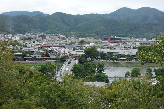 嵐山と渡月橋を一望できる法輪寺