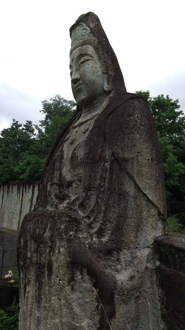 霧降高原のニッコウキスゲが満開時期に絡めて「赤薙山」「丸山」登山を計画、日光に宿を予約。<br /><br />１日目　宇都宮市内を散策（宇都宮二荒山神社、宇都宮城址、松が峰教会）宿の傍の憾満ヶ淵の並び地蔵<br /><br />２日目　前夜から雨になり、朝も降ってたので登山は諦め、大谷資料館、平和観音を見学