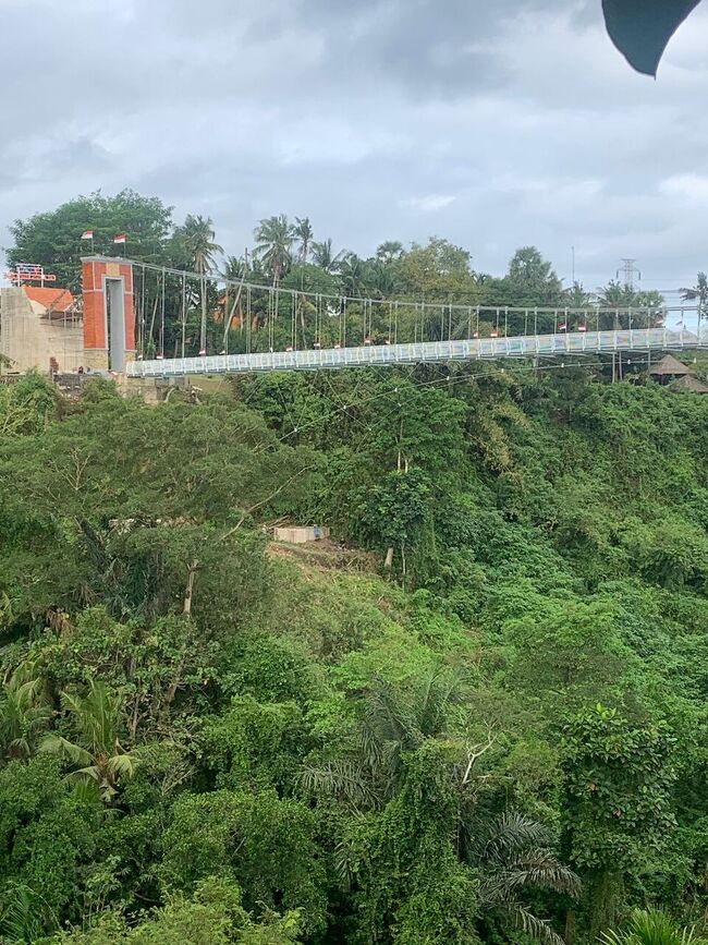 ギャニャールに建設中のガラスの橋「jembatan kaca」。<br />約200m、渓谷にかかる橋です。ガラスなので下は丸見え&#128561;<br />完成が遅れてるのか？私が聞いたのは12月オープンらしいです。<br />オープンしたら行ってみようと思います&#128516;