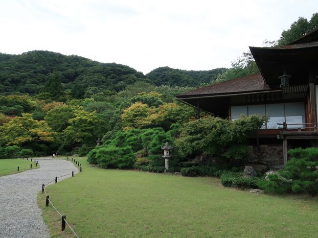 二日目の最後の観光は大河内山荘へ行きました。<br /><br />大河内山荘は、百人一首で有名な小倉山の南面に、大正から昭和前期にかけて活躍した俳優、大河内傅次郎（おおこうちでんじろう）氏が私財を投じて造った山荘と庭園です。<br /><br />大河内山荘は世間に広く知られている観光地ではありません。でも、以前から噂を聞いていて、一度訪れたいと思っていたのです。<br /><br />個人の別荘なので、その規模はたかが知れているだろうと思っていたのですが、いざ行って見ると、これはもう個人の別荘の域を超えています、予想していたよりずっと広い素晴らしい庭園と山荘でした。<br /><br />嵐山の竹林の道に入り口があるため、天龍寺、竹林の道とセットで訪れるのが便利です。<br /><br />　～＊～＊～＊～＊～＊～＊～＊～＊～＊～＊～<br /><br />＜旅行のスケジュール＞<br />　　　      　★印がこの旅行記で取り上げた場所です。<br /><br />９月５日（月）　新幹線のぞみ209（東京8:21発）で京都へ　<br />　　　　　　　　伏見稲荷大社<br />　　　　　　　　東福寺　　　　　　　　<br />　　　　　　　　　　＜星のや京都泊＞<br />　　　　　　　　　　　　　　<br /><br />９月６日（火）　渡月橋<br />　　　　　　　　天龍寺<br />　　　　　　　　竹林の道<br />　　　　　　　★大河内山荘　　　　　　　　　　　　<br />　　　　　　　★新幹線のぞみ236号（京都16:30発）で東京へ