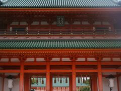 京都-6　平安神宮a　大鳥居-応天門-白虎楼　☆炎天下の東山界隈・人影まばら