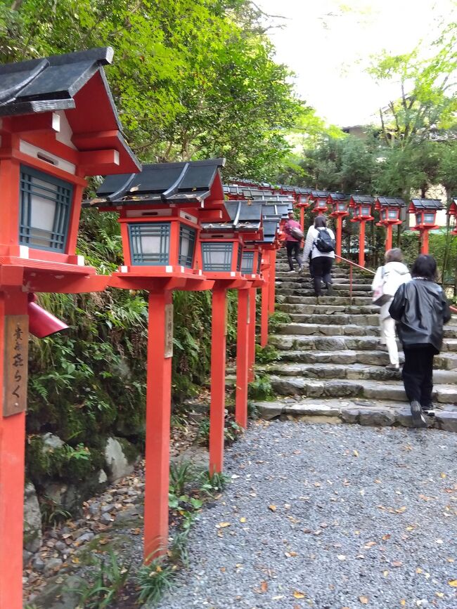 大阪に用事があり、ついでに貴船神社へ行ってみました。紅葉にはまだ早くすいていてゆっくりお参りかできました。