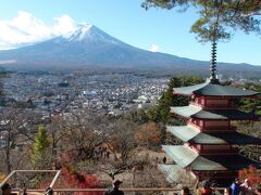 冠雪の富士と紅葉富士のコラボ　富士山紅葉八景めぐり