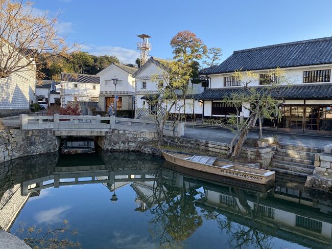 今年の年末は備前岡山へ行ってきました。岡山市内を中心に、倉敷、高梁、吉備路なども巡り、鳥取や香川にも足を延ばしています。全国の旅も今回の岡山、鳥取で45、46都道府県目。いよいよリーチがかかりました。以下、今回の遠征の概要です。<br />初日:白河から東京へ移動。新宿で買い物をし、アワーズイン阪急に前泊。<br />2日目:羽田空港から岡山桃太郎空港へ。岡山駅に移動後、岡山城、後楽園を見学し、市街地散策。<br />3日目:倉敷美観地区を散策、買い物。備中高梁へ移動し、備中松山城へ登城。<br />4日目:岡山から讃岐白鳥へ移動し、しろとり動物園を見学。高松へ移動後、市街地散策。<br />5日目:岡山から鳥取へ。鳥取城趾、鳥取県立博物館、鳥取砂丘を見学。<br />6日目:池田動物園を見学後、吉備路へ。吉備津神社、吉備津彦神社に参拝。<br />7日目:再び倉敷へ。大原美術館を見学。夕方に岡山桃太郎空港から羽田空港に移動し、新幹線で白河へ帰着。<br />毎日お天気もよく、楽しいハレ旅でした。特に倉敷の美観地区は最高。またパフェを食べに、買い物に行きたいです。
