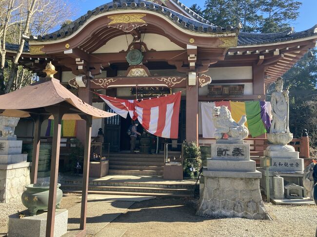 初詣を兼ねての正月ハイキング、今年は埼玉県は飯能市の子の権現にしました。<br />西武秩父線高麗駅前の1日500円のパーキングに車を止め、西吾野まで電車で移動。西吾野駅から小床集落をへて子の権現を目指します。<br />3年前の豪雨で荒れていた登山道も整備され、順調に、ただし年齢を重ねるにしたがって時間は大幅に増えました。<br />本堂を通り抜けて天目指峠方面へ少し下ると、東向きの陽だまりにベンチが置かれ、とても暖かいのでここで昼食。<br />本堂で参拝、鐘撞き堂まで上って、展望所へスカイツリーや高層ビル群が素晴らしい展望でした。<br />復路は、はじめて小床峠を経由しましたが、登山道を外れ尾根伝いに下って難儀しました。<br />