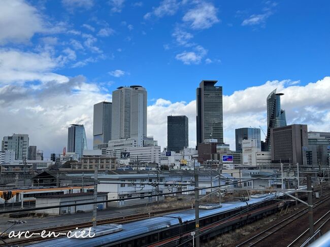【交通手段】近鉄特急「ひのとり」<br />【宿泊先】名古屋プリンスホテル スカイタワー/スカイツインルーム(32.8平米)<br /><br />【行程】<br />1月4日(水)鶴橋→名古屋駅→名古屋プリンスホテル<br />1月5日(木)名古屋プリンスホテル<br />1月6日(金)名古屋プリンスホテル→名古屋駅→鶴橋<br /><br />年内に、さらにコロナが落ち着くことを願って、今年はいくつかの神社を参拝したいと思っています。<br />OTTOにそのことを伝えると、<br />「今年の大河は、戦国時代がテーマなので、まずは初詣に、熱田神宮にでも行ってみようか。」と。<br />そこで、以前から気になっていた「名古屋プリンスホテル」に泊まることにしました。<br />今年の初旅は名古屋です(^^♪。
