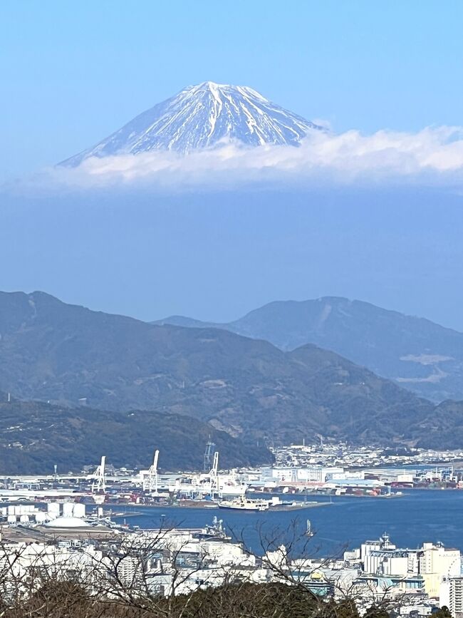 年明けは、縁起良い富士山と駿河湾を巡りました。<br /><br />(1) 日本平・夢テラス展望台<br />(2) 清水港 花火クルーズ・酒呑処 樽彦<br />(3) 三保松原・羽衣ライン水上バス<br />(4) 駿府城・スイーツ ボヌール果実<br /><br />今年もフォートラの皆様ともどもいい旅が続けられますように！