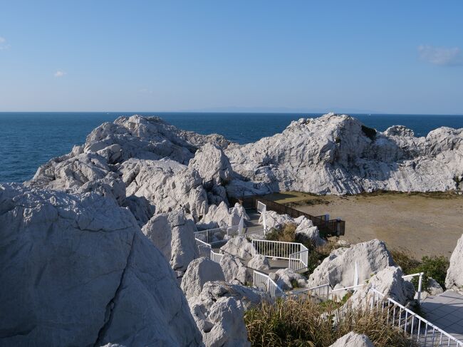 全国支援割で紀伊半島周遊旅  ２日目後半　あらぎ島、白崎海洋公園 　３日目前半　三段壁、白良浜、円月島