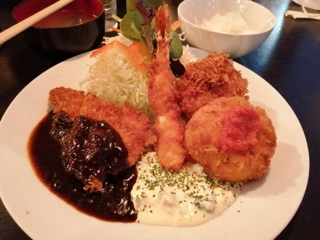 以前泊まったホテルピエナ神戸がとても良かったので、全国旅行支援を利用してまた宿泊してきました。<br />夕食は洋食屋さんでガッツリ食べました。