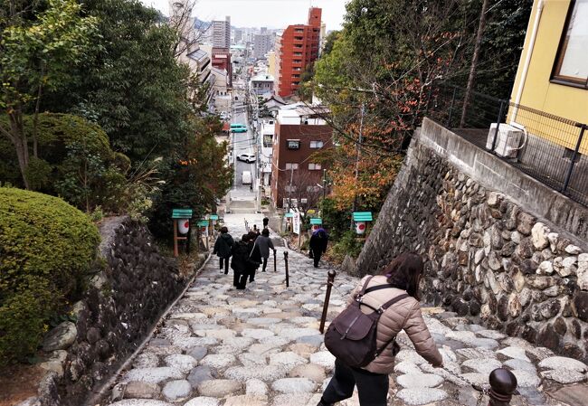 2022年10月末に4日間ツアーにて四国を一周しました。その際松山の道後温泉に宿泊しましたが、松山のシンボルでもある松山城は市内からちらりと見ただけで行けずに残念な思いをしました。今回の松山訪問はそのリベンジ旅で、松山市内に4泊して近辺を歩きます。<br />日程は下記。<br />12月5日　羽田→松山(泊)→松山市内散策<br />12月6日　松山城→二之丸史跡<br />12月7日　■道後温泉→湯築城跡→宝源寺→伊佐爾波神社→石手寺<br />12月8日　萬翠荘→坂の上の雲ミュージアム→松山市内散策<br />12月9日　松山→羽田<br />この旅行記は、道後温泉周辺の湯築城・宝厳寺・伊佐爾波神社・石手寺を掲載します。<br />表紙の写真は、伊佐爾波神社の急な階段上から市街地の眺望。