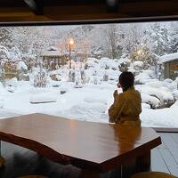 奥飛騨温泉で雪見露天風呂を満喫(  谷旅館　)