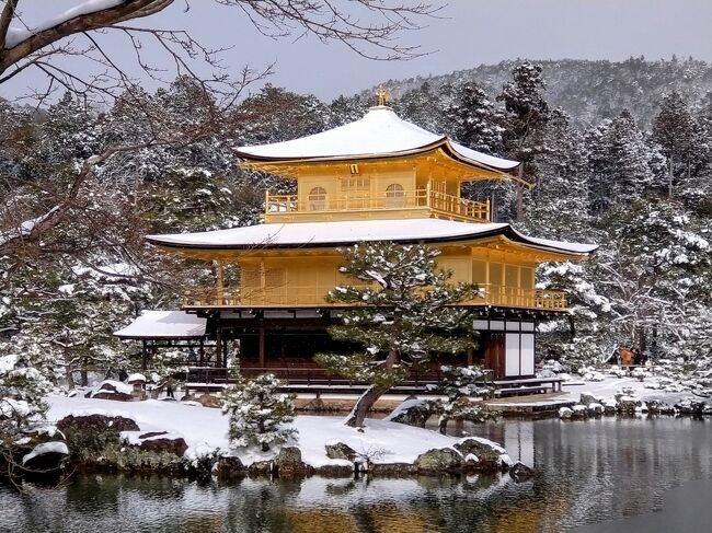 京の冬の旅２０２３年を楽しむおばちゃん旅④ ~雪の金閣寺～