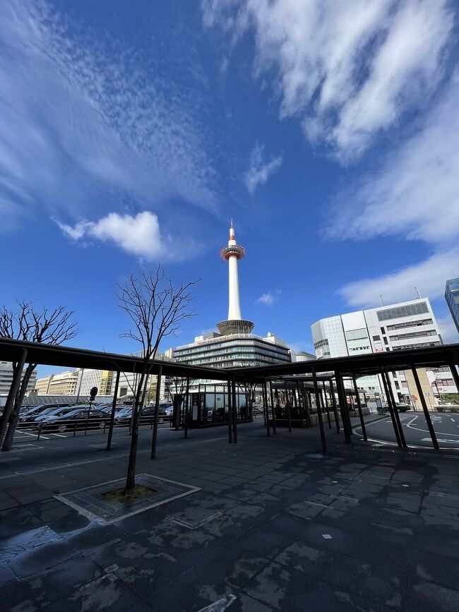 最近のお気に入り旅先、京都へ友人と。<br />数日来、降雪があったという京都市内。シニアな私たちの懸念は足元！<br />到着してみて、それほどの残り雪はなく十分に歩けそうで安心。<br /><br />友人は小学校時代からの友人で、奈良京都の修学旅行にも行きました。<br />二人での京都旅行は実に40数年ぶり～<br />今回のメインは、アートな仕事をしている友人のために京セラ美術館で開催中のアンディウォホール展。<br />あとは、行ってみたかったフレンチビストロでディナー、世界遺産の下鴨神社参拝、錦市場で買い物などなど。