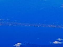 富士山南面-空撮　JAL258便（45A）羽田空港行　☆駿河湾-伊豆半島-相模湾