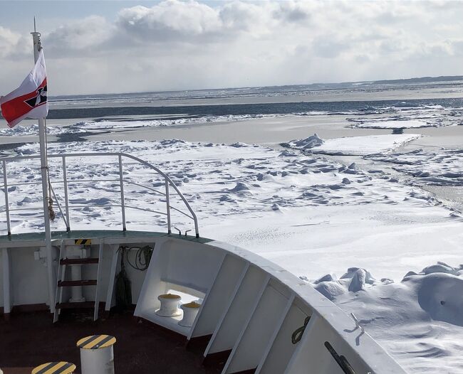 ⑮流氷ダブルクルーズと雪と光に包まれる5つの冬まつり　白銀の北海道感動の旅　４日目の３ 網走流氷クルーズ