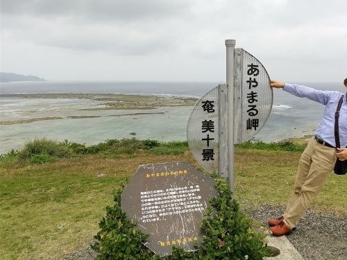 新型コロナ発生から3年余、コロナ禍でもちょこちょこ国内旅行をしていたので、振り返りでUPします<br /><br />知合いの結婚披露パーティーに出席するため、奄美大島にやってきました(^o^)/<br /><br />コロナ禍で緊急事態宣言が出ていることもあり、仙台からガラガラの新幹線、都内在来線も羽田空港もガラガラ<br />JAL直行便も半数以下。もちろんほぼ全員マスクしてました(―_―;)<br /><br />あいにくの曇り空でしたが、レンタカーで奄美大島北部を堪能しました(^^)v<br /><br />まずは奄美大島と言えば、ここ「あやまる岬」<br />ん~~~、青空が欲しい(^_^;