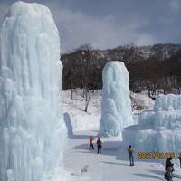 北海道 冬の旅 ５．支笏湖「氷濤まつり」・新千歳空港