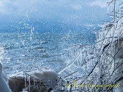 猪苗代湖畔で冬の風物詩撮影と雪深き中ノ沢温泉で雪見風呂